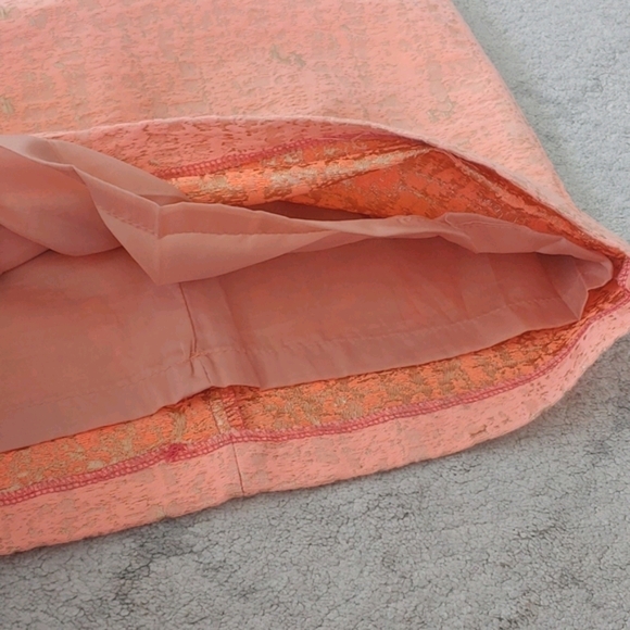 Gold and orange pencil skirt - Picture 4 of 4